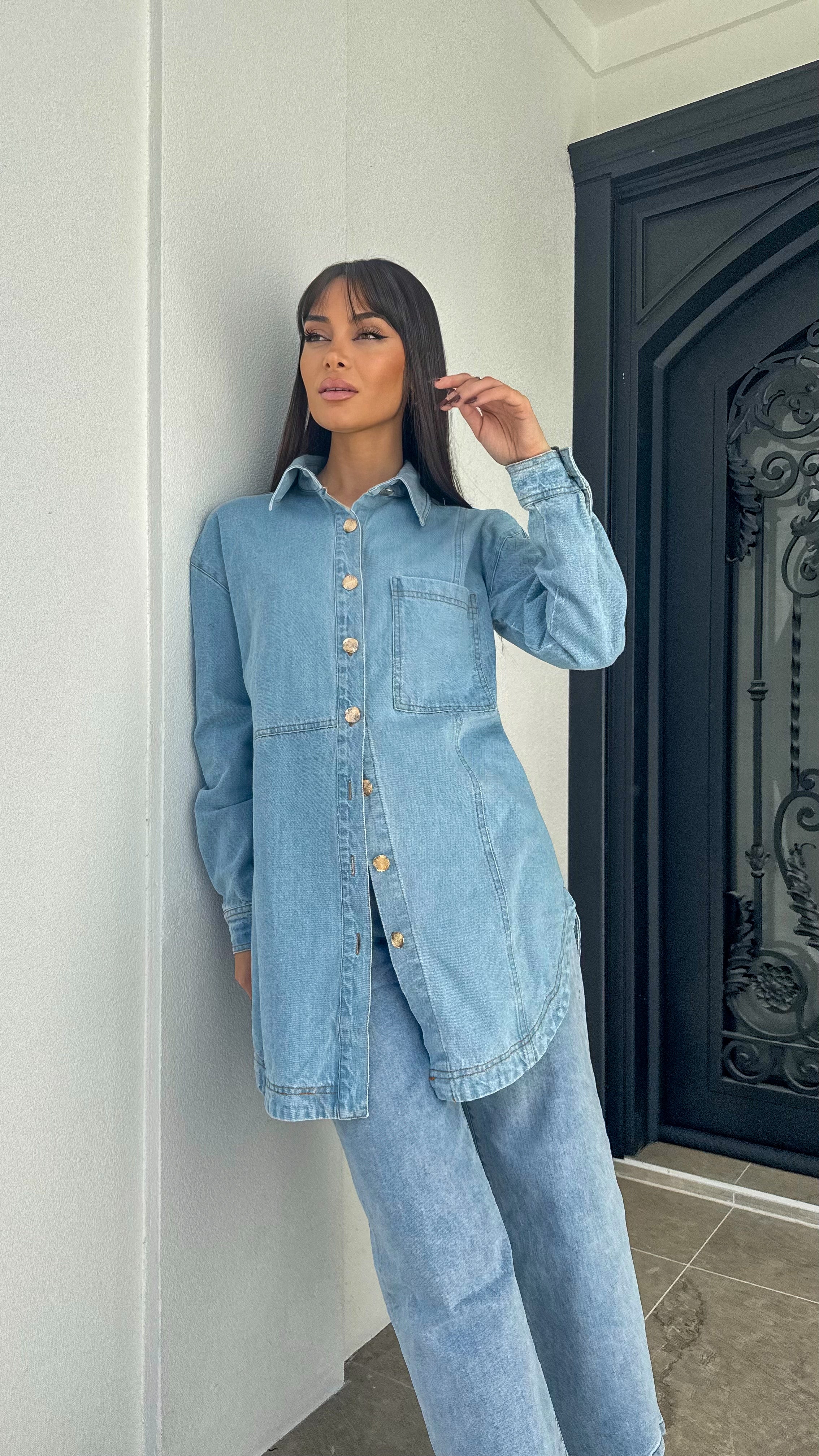 Denim shacket - Image 10