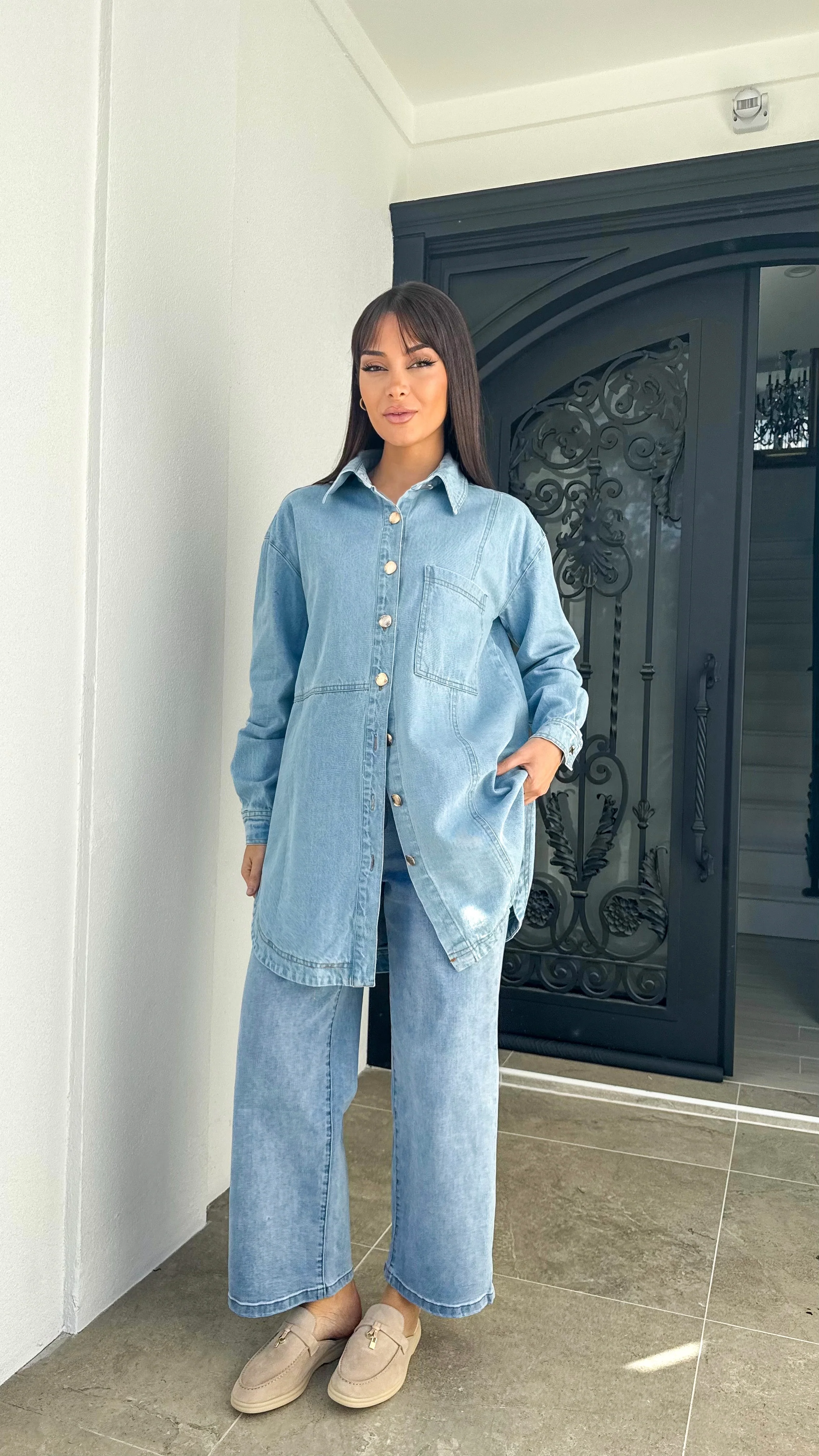 Denim shacket - Image 6