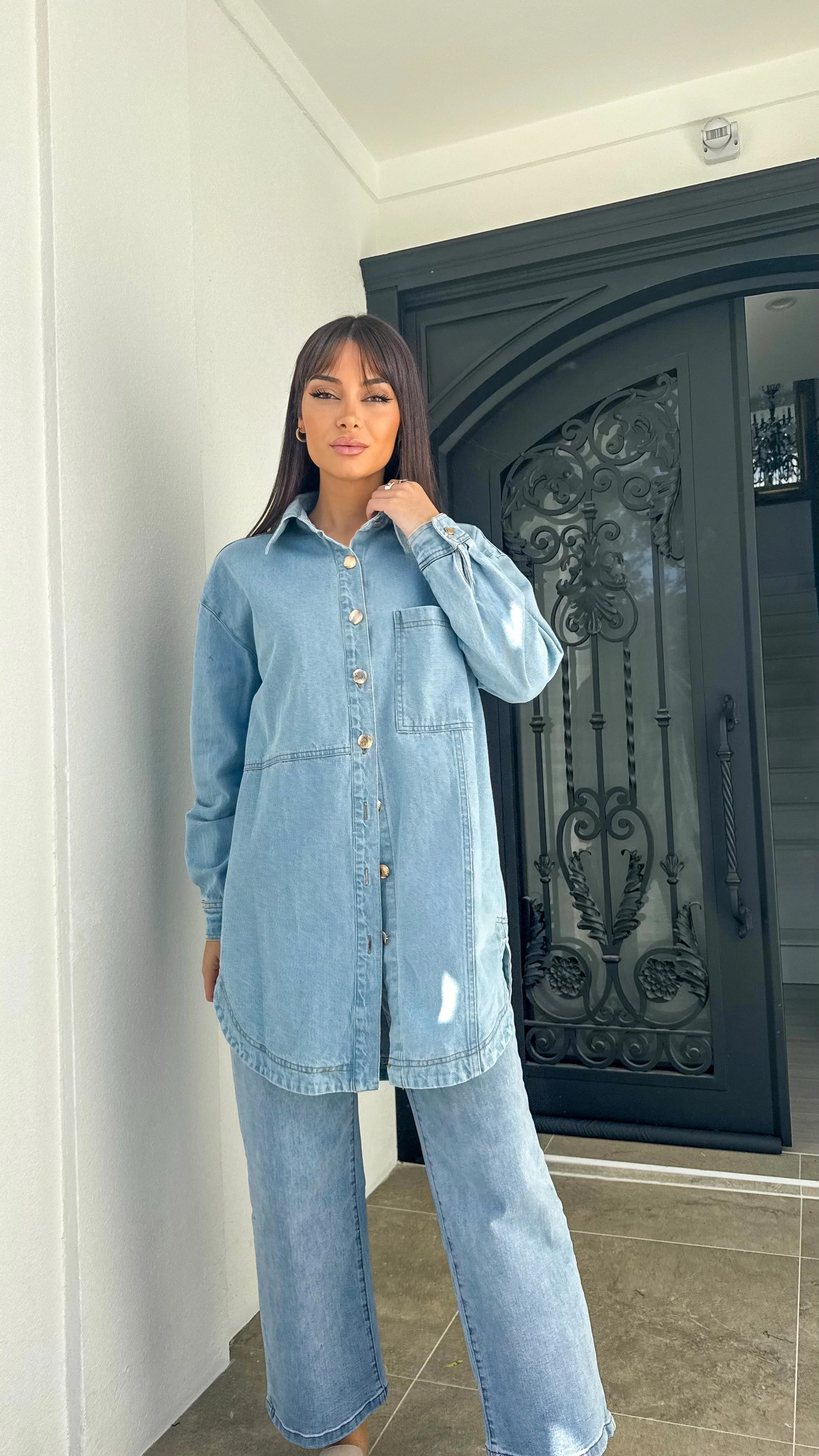 Denim shacket - Image 7