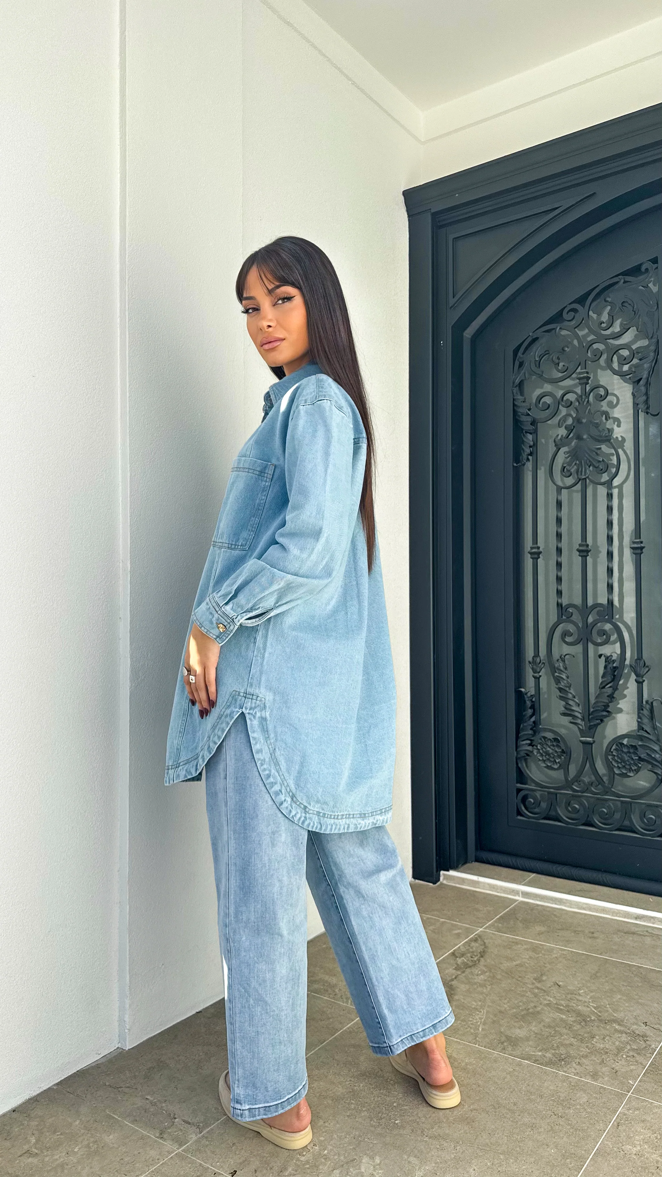 Denim shacket - Image 9