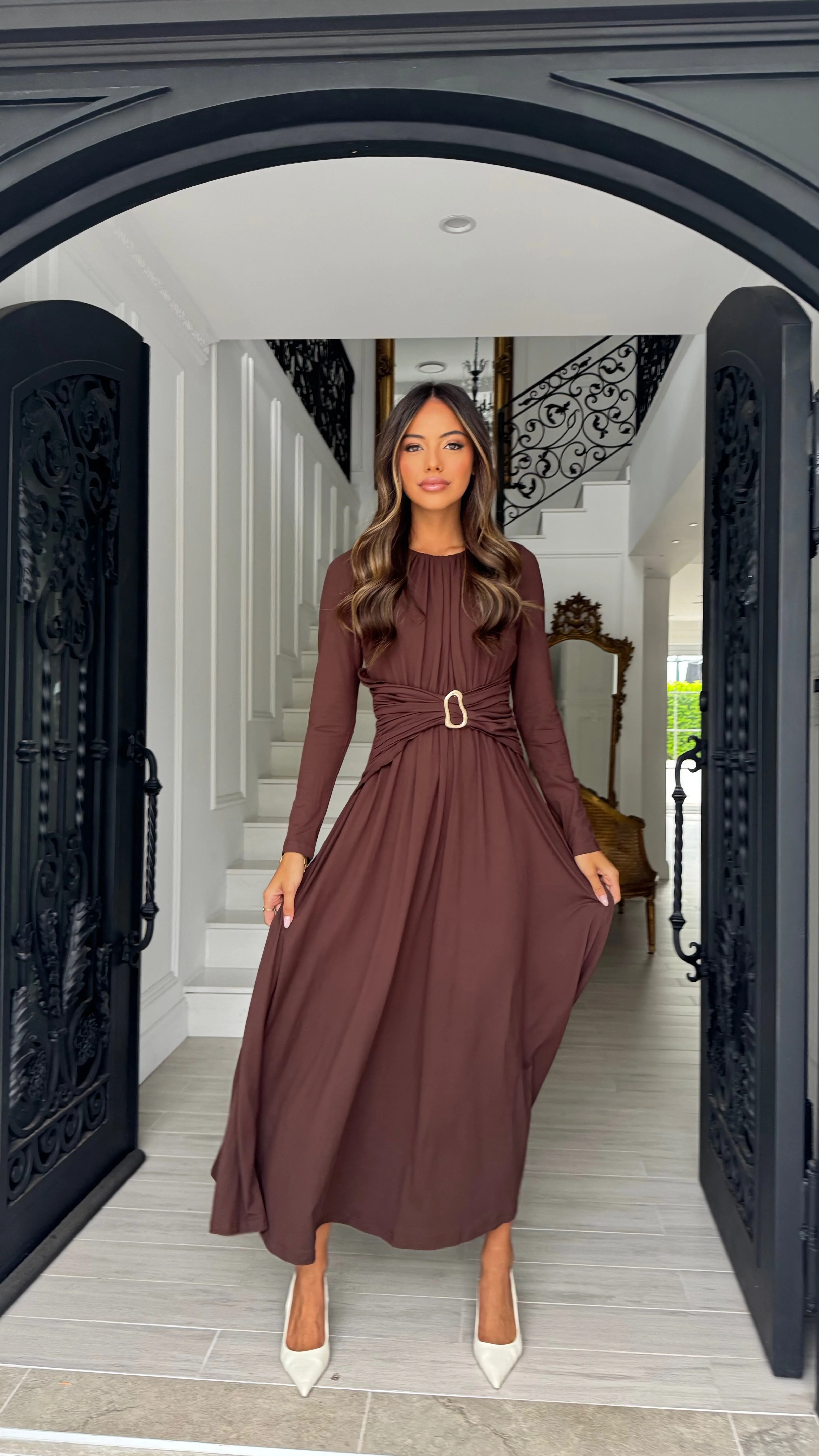Alira Gold buckle maxi - Image 8