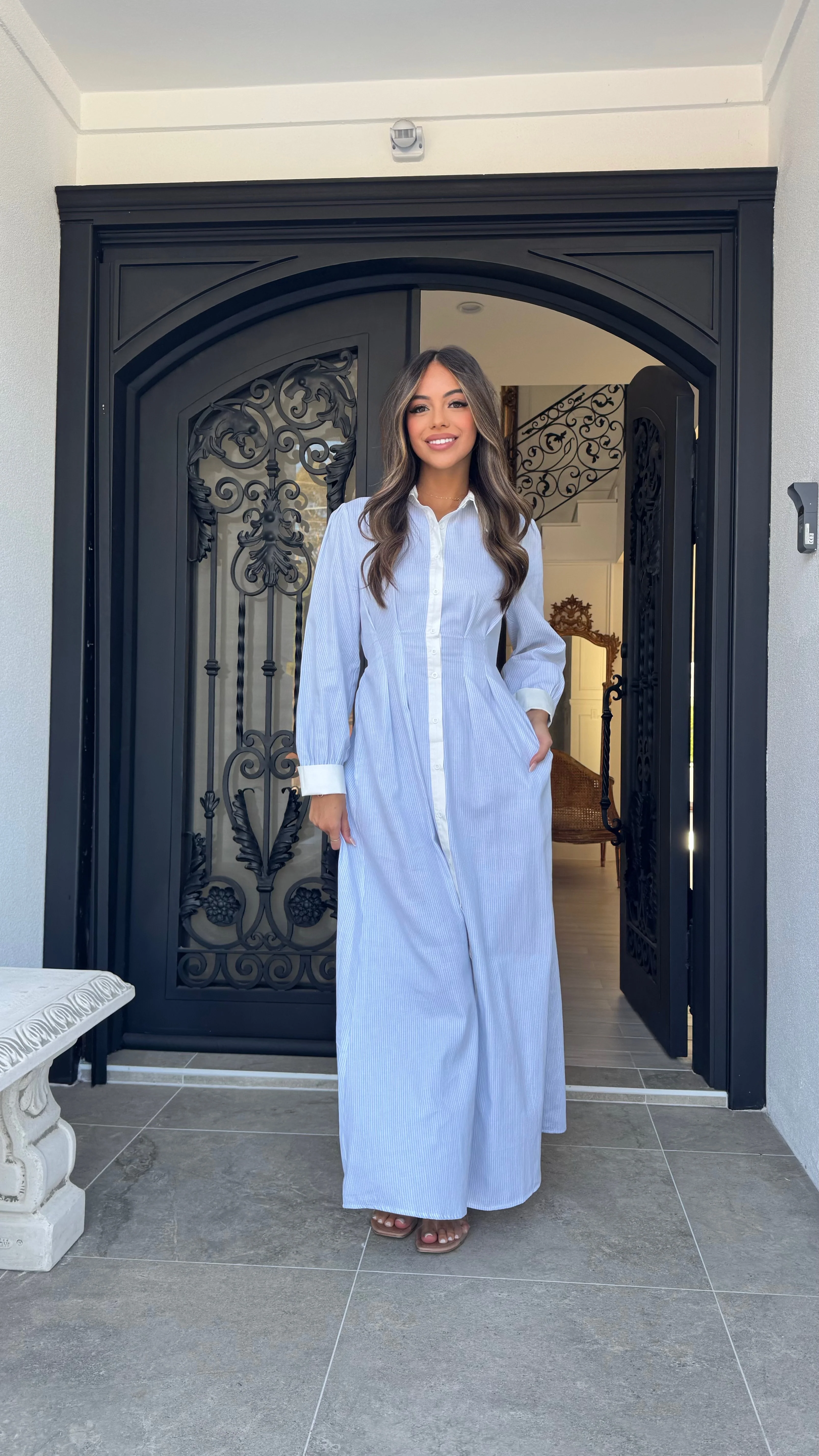 Pinstripe maxi