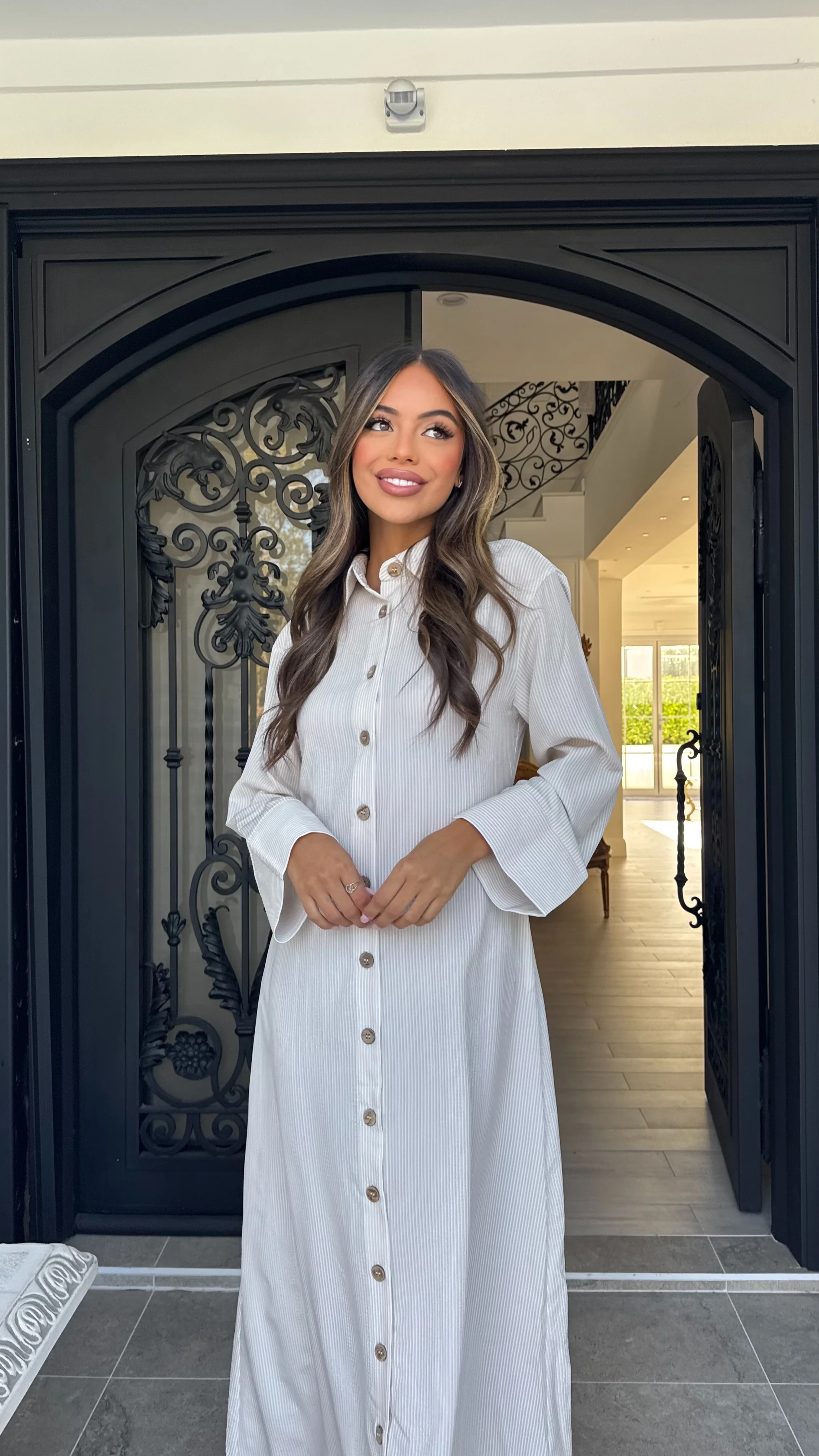 Wide sleeve stripe maxi - Image 4
